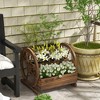 Outsunny 3 Box Raised Garden Planter, Indoor Outdoor Decorative Wagon Wheel Wooden Planter, Double Garden Bed with Drainage Holes, 25" x 24" x 23" - 2 of 4