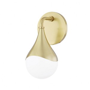 Mitzi Ariana 1 - Light Wall Light in  Aged Brass Opal Glossy Shade - 1 of 1