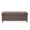NicBex Modern 50" Storage Bench Wood Accent Stools with Button Tufted Top for Bedroom and Entryway - 3 of 4