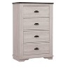 Okak Modern Wooden Dresser for Bedroom with 4 Drawers, Storage Chest of Drawers Nightstand Bed Side Cabinet for Living Room Hallway - 2 of 4