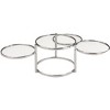 Modern Nesting Coffee Table With Clear Glass and Chrome - 4 of 4
