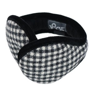 180s Women's American Wool Houndstooth Wrap Around Ear Warmer - 1 of 2