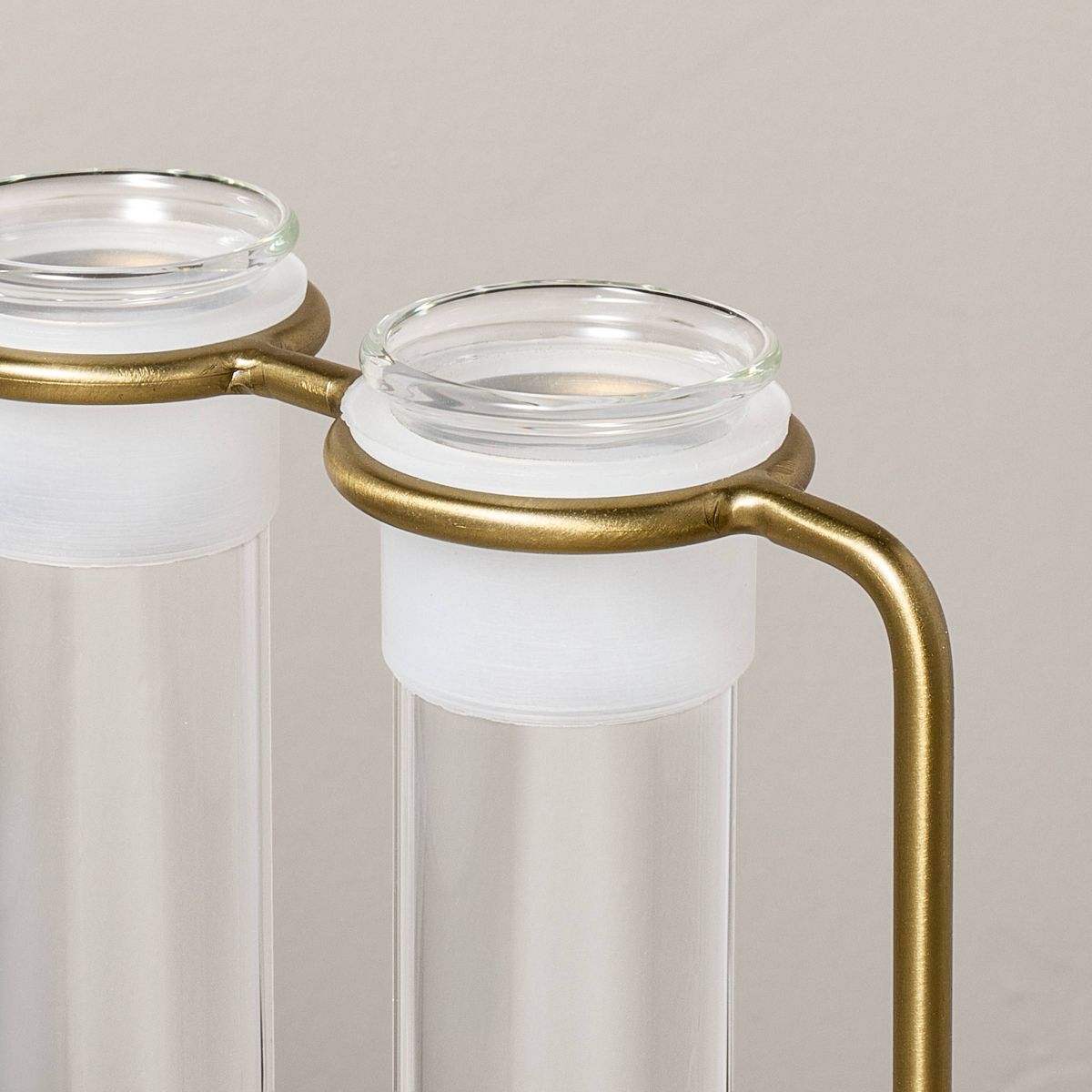Brass and Glass Plant Propagation Vase Set - Hearth & Hand™ with Magnolia - thumbnail 3