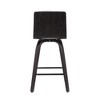 HomeRoots 30" Gray And Black Iron Swivel Low Back Bar Height Bar Chair - 4 of 4