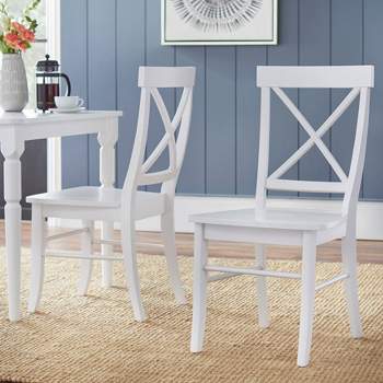 Set of 2 Albury Cross Back Dining Chairs - Buylateral