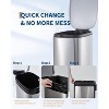 COZONY Slim Kitchen Trash Can 15 Gal, Narrow Stainless Steel Garbage Can with Soft Close Lid & Removable Inner Bucket for Bathroom, Living Room - 3 of 4