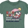 Women's - Peanuts - Hard Work Short Sleeve Graphic T-Shirt - 2 of 4