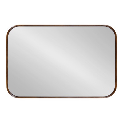 Nordlund Modern Walnut Brown Wood Framed Wall Mirror, 23x35