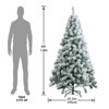 6ft Unlit Snow Flocked Artificial Christmas Tree W/1000 Branch Tips - 4 of 4