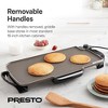 Presto 22-Inch Electric Griddle with Removable Handles, Nonstick Ceramic Cooking Surface for Easy Cleaning and Adjustable Temperature Control - 4 of 4