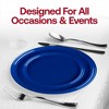 Smarty Had A Party Solid Blue Flat Round Plastic Wedding Set - 30 Sets - 2 of 4