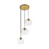 Elegant Lighting Baxter 3 Lights Brass Pendant With Clear Glass - 3 of 4