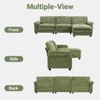 Karl Home |120 in. W Pillow Top Arm Double-layer Cushion Chenille Sofa in Brown With Ottoman - 3 of 4
