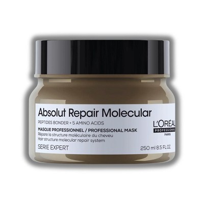 L'oreal Paris Absolut Repair Molecular Professional Mask |  Loreal professional hair masque with bond-building peptides (8.5 oz)