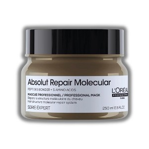 L'oreal Paris Absolut Repair Molecular Professional Mask |  Loreal professional hair masque with bond-building peptides (8.5 oz) - 1 of 2