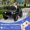 12V Kids Ride-On Truck Car, Battery-Powered Electric Vehicle with Remote Control, 3 Speeds, LED Lights, Music, MP3, USB, Bluetooth, Ages 3-6 - 2 of 4