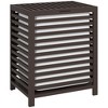 VYNXARIA Bamboo Laundry Hamper with Lid, Laundry Basket with Removable Liner Bag, Dirty Clothes Hamper,19.75*14.25*23.5 Inches,Coffee - 3 of 4
