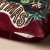 John Derian for Target 18"x12" Merry Christmas Floral Pillow - 3 of 3