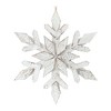White Washed Wooden Snowflake Ornament (Set of 6) - 4 of 4