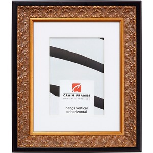 Furio Distressed Gold Picture Frame, Matted - 1 of 4