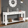 NicBex 63" Pine Wood Console Table Entryway Table with 4 Drawers and 1 Bottom Shelf Side Table for Living Room, Entryway, Foyer - image 2 of 4