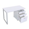 PAGED 55 Inches Computer Desk Modern Office Desk with 2 Drawers, Adjustable Shelf and Storage Cabinet for Office, Study - 2 of 4