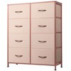 Tall 8-Drawer Fabric Dresser, Storage Tower with Fabric Bins, Double Chest of Drawers Organizer, - 2 of 4