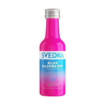 SVEDKA Blue Raspberry Flavored Vodka - 50ml Plastic Bottle
