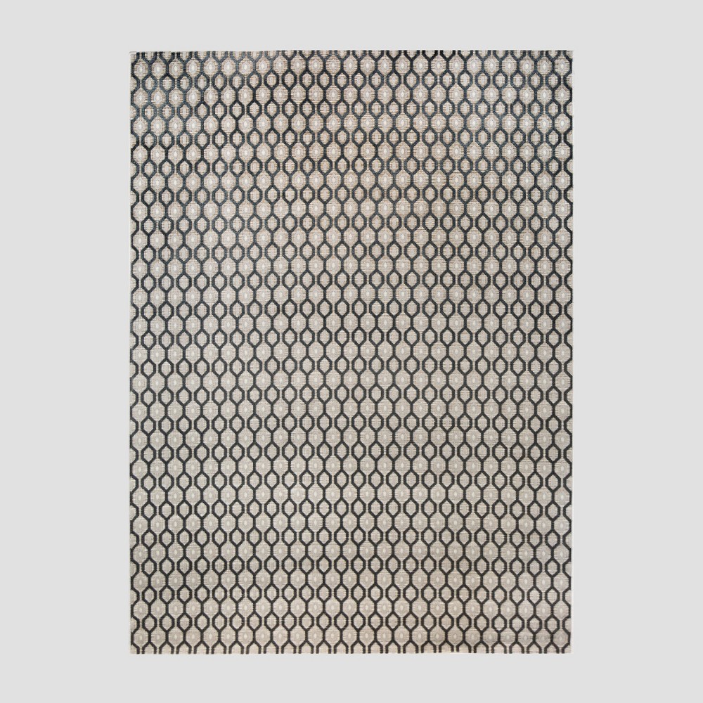 5' x 7' Hex Geo Outdoor Rug Beige - Project 62™