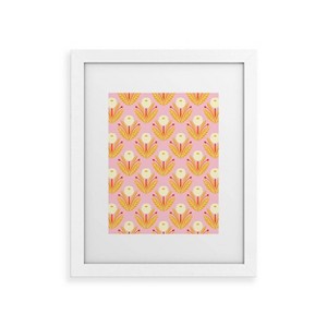 Deny Designs Maritza Lisa Happy White Dahlias Pattern Art Print - 1 of 4