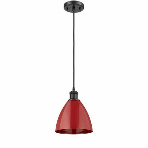 Plymouth Dome - 1 Light Cord Hung Mini Pendant In Industrial Style-11.25 Inches Tall and 7.5 Inches Wide - 1 of 1