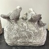 Slickblue Cement Birds Statue Welcome Sign, Outdoor Garden or Entryway Decor, Rustic Accent, 10.23"x8.27" - 3 of 4