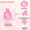 Unique Bargains Satin Drawstring Party Favor Bags Gift Bags for Birthday Candy - 2 of 4