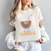 Simply Sage Market Women's Boho Hello Summer Drink Short Sleeve Garment Dyed Tee - 2 of 4