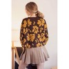 Women's Floral Distressed Sweater - Blu Pepper - 2 of 4
