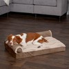 FurHaven Wave Fur & Velvet Deluxe Chaise Lounge Cooling Gel Foam Sofa-Style Dog Bed - 3 of 3