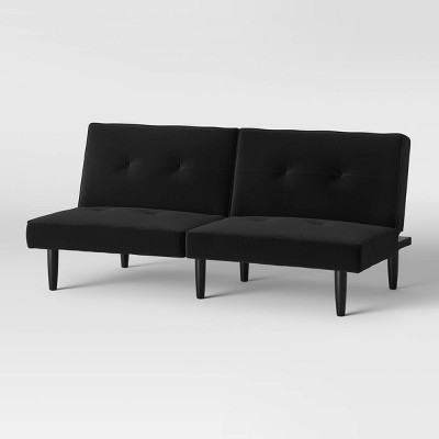 Photo 1 of Futon Sofa Black - Room Essentials 30.5 in H x 69.3 in w x 34.3 in d 