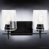 Urban Ambiance Luxury New Traditional Bath Light 8.5''H x 14.625''W,  Midnight Black Finish,  Swan-Hill Collection, UHP4209 - 4 of 4