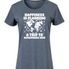 Women's - Instant Message - Happiness Is Planning A Trip To Somewhere New Graphic T-shirt Dress - 2 of 4