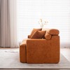 4-Seater Wood Grain Chenille Full Sponge Compression Sofa with 2 Pillows and Deep Seat Comfort - 3 of 4