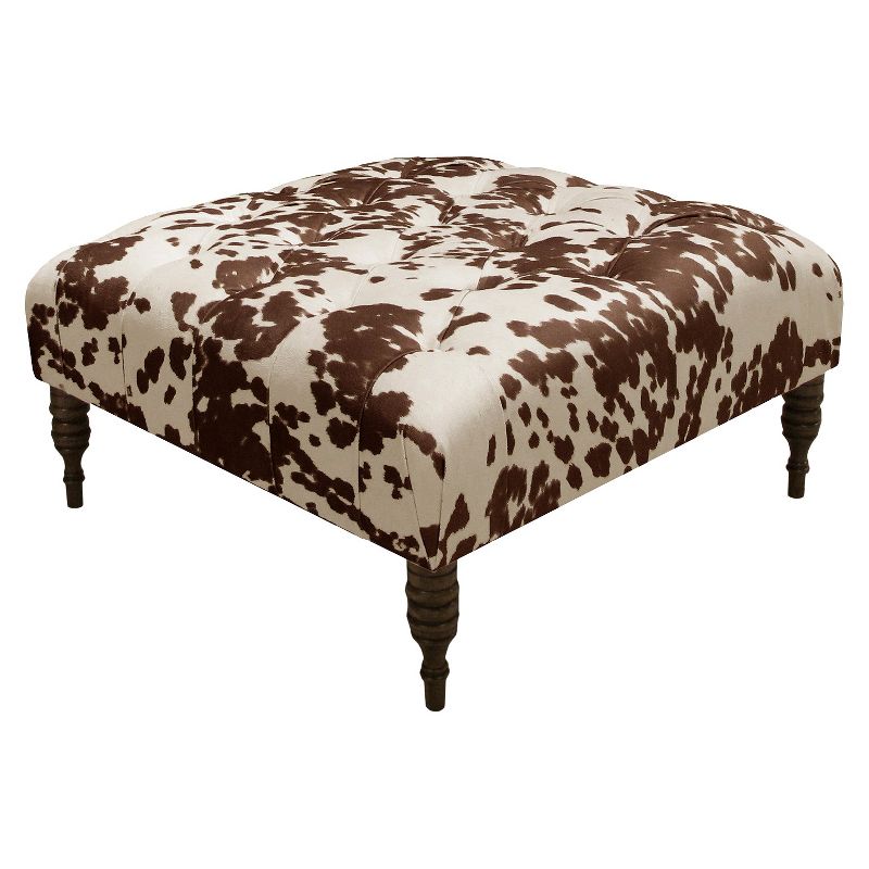 Skyline Furniture Custom Upholstered Tufted Square Ottoman, 1 of 5
