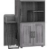 Modern 2 Tier Cat Litter Box Enclosure,Hidden Litter Box Furniture with Two Floors - 4 of 4