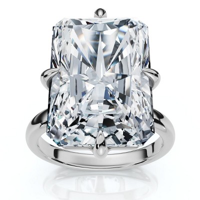 Pompeii3 Certified 11Ct Radiant Diamond Solitaire Engagement Ring 14k Gold/Pt Lab Created