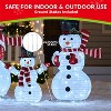 Joyfy Christmas Lights Outdoor, 3 Pcs 3D Collapsible Snowman Yard Lights with 270 LEDs for Garden Outdoor Christmas Decorations, Eve Night Decor - 3 of 4
