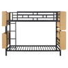 TiramisuBest Full Over Full Size Metal Bunk Bed with Ladder and Full-Length Guardrail, Storage Space, No Box Spring Needed - 4 of 4
