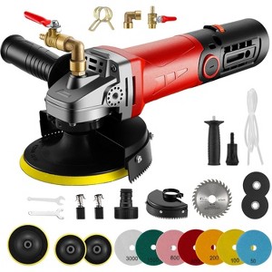 SILVEL 860W Wet Polisher, 4 inch Wet Stone Polisher with 6 Variable Speeds, 110V Granite Polisher with 7 Diamond Polishing Pads for Granite, Marble - 1 of 4