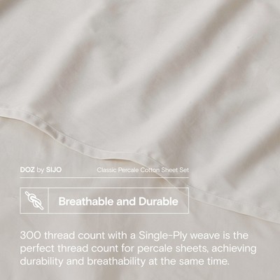 Storm Gray Long Staple Cotton Percale Duvet Cover Set