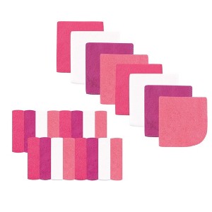 Luvable Friends Baby Girl Super Soft Bundle Washcloths, Bright Girl, One Size - 1 of 1