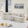 Spassway Corduroy Lounge Chair, 27"H x 104"W, Perfect for Living Rooms, Bedrooms Reading Books, Beige/Brown Available - 2 of 4
