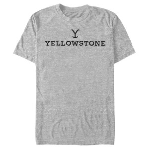 Men's Yellowstone White Dutton Ranch Brand Logo T-Shirt - 1 of 4